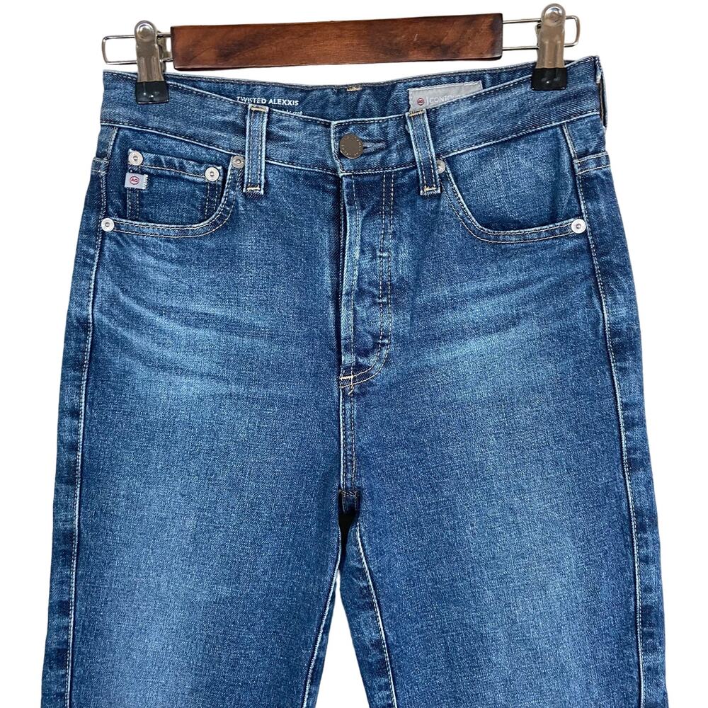 Adriano Goldschmied Women 25R Jeans Twisted Alexis‎ High Rise Straight Crop - Picture 2 of 15